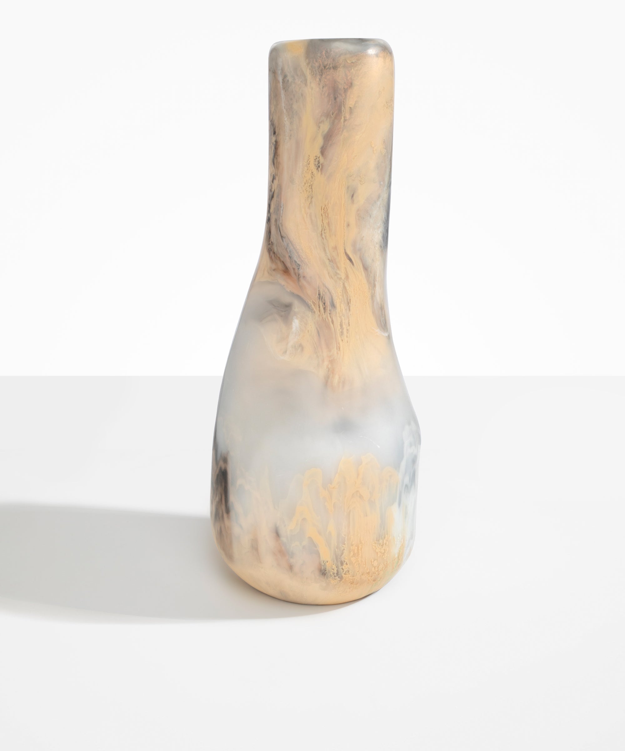 Dinosaur Designs Tall Studio Vase in Sandy Pearl Colour resin.