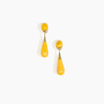 Dinosaur Designs Medium Dew Drop Earrings in Honeycomb Colour resin with Studs Backing..