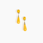 Dinosaur Designs Medium Dew Drop Earrings in Honeycomb Colour resin with Studs Backing.
