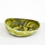 Dinosaur Designs Large Flow Bowl in Malachite Colour resin..