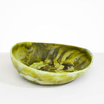 Dinosaur Designs Large Flow Bowl in Malachite Colour resin.