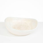 Dinosaur Designs Large Flow Bowl in Chalk Swirl Colour resin.