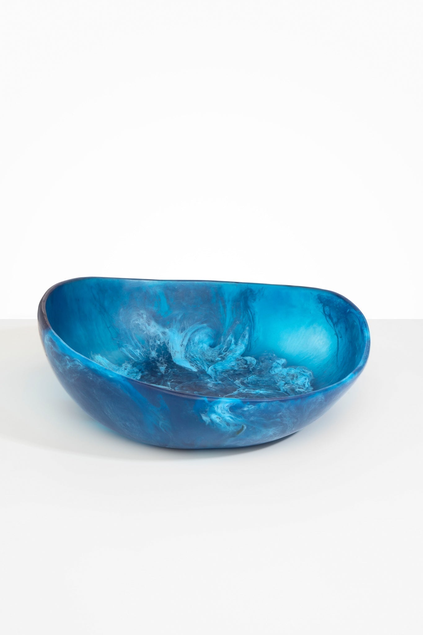 Dinosaur Designs Large Flow Bowl in Sky Colour resin.