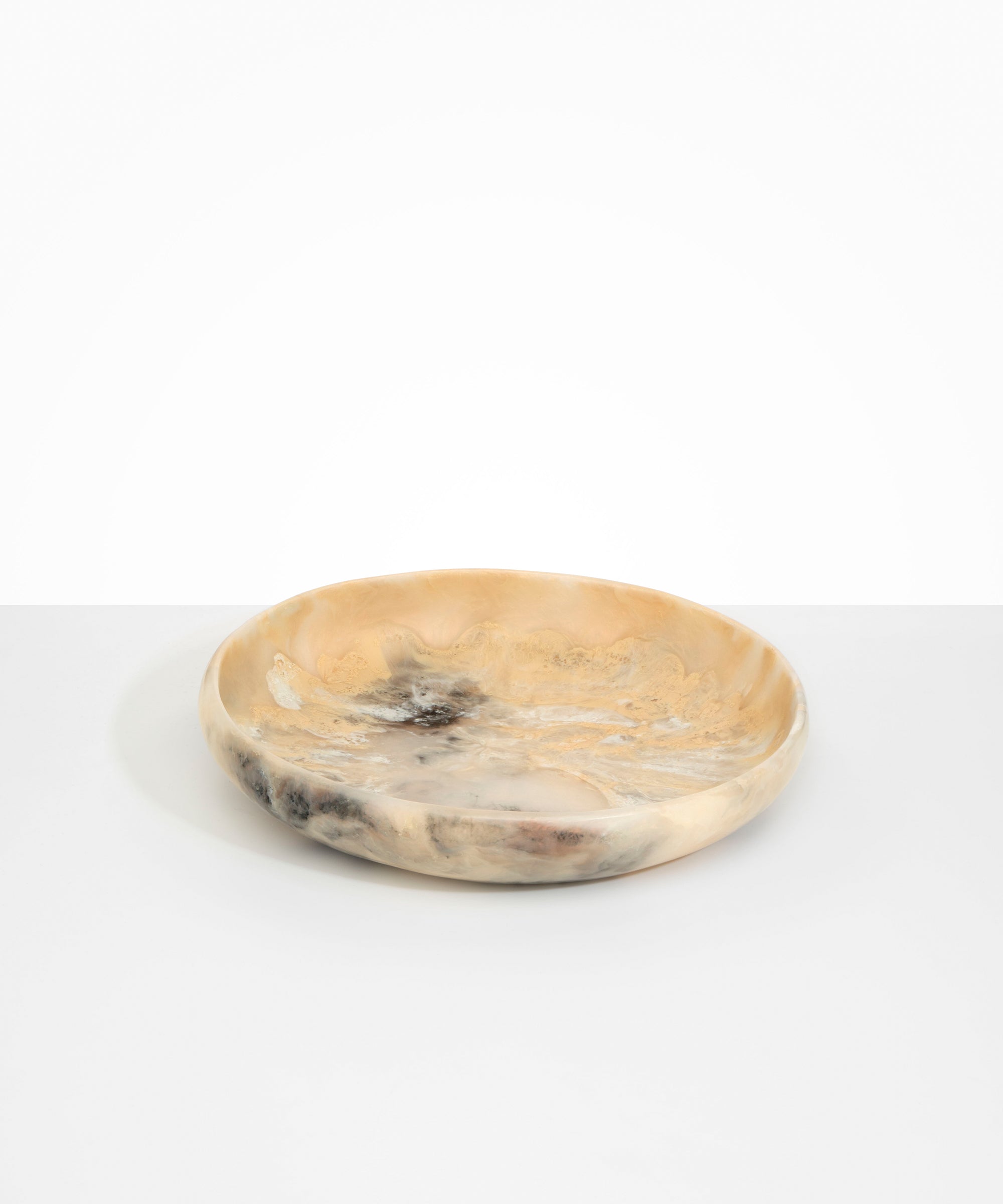 Dinosaur Designs Large Earth Bowl in Sandy Pearl Colour resin.