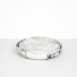 Dinosaur Designs Large Earth Bowl in White Marble Colour resin