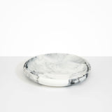 Dinosaur Designs Large Earth Bowl in White Marble Colour resin.