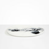 Dinosaur Designs Large Pebble Platter in White Marble Colour resin.