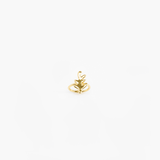 LO Collections Leaf Ring in Nano-Coated Brass Material...