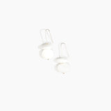 Dinosaur Designs Temple Earth Wire Earrings Earrings in Snow Swirl Colour resin with 925 Sterling Silver Material