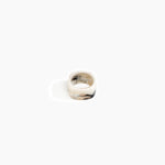Dinosaur Designs Cube Ring in Sandy Pearl Colour resin with Wide Fit.