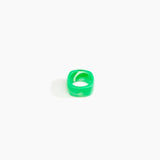 Dinosaur Designs Cube Ring in Leaf Colour resin with Wide Fit