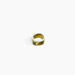 Dinosaur Designs Cube Ring in Malachite Colour resin with Wide Fit.