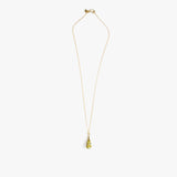 Dinosaur Designs Dew Drop Pendant Necklaces in Malachite Colour resin with Gold-Filled Material