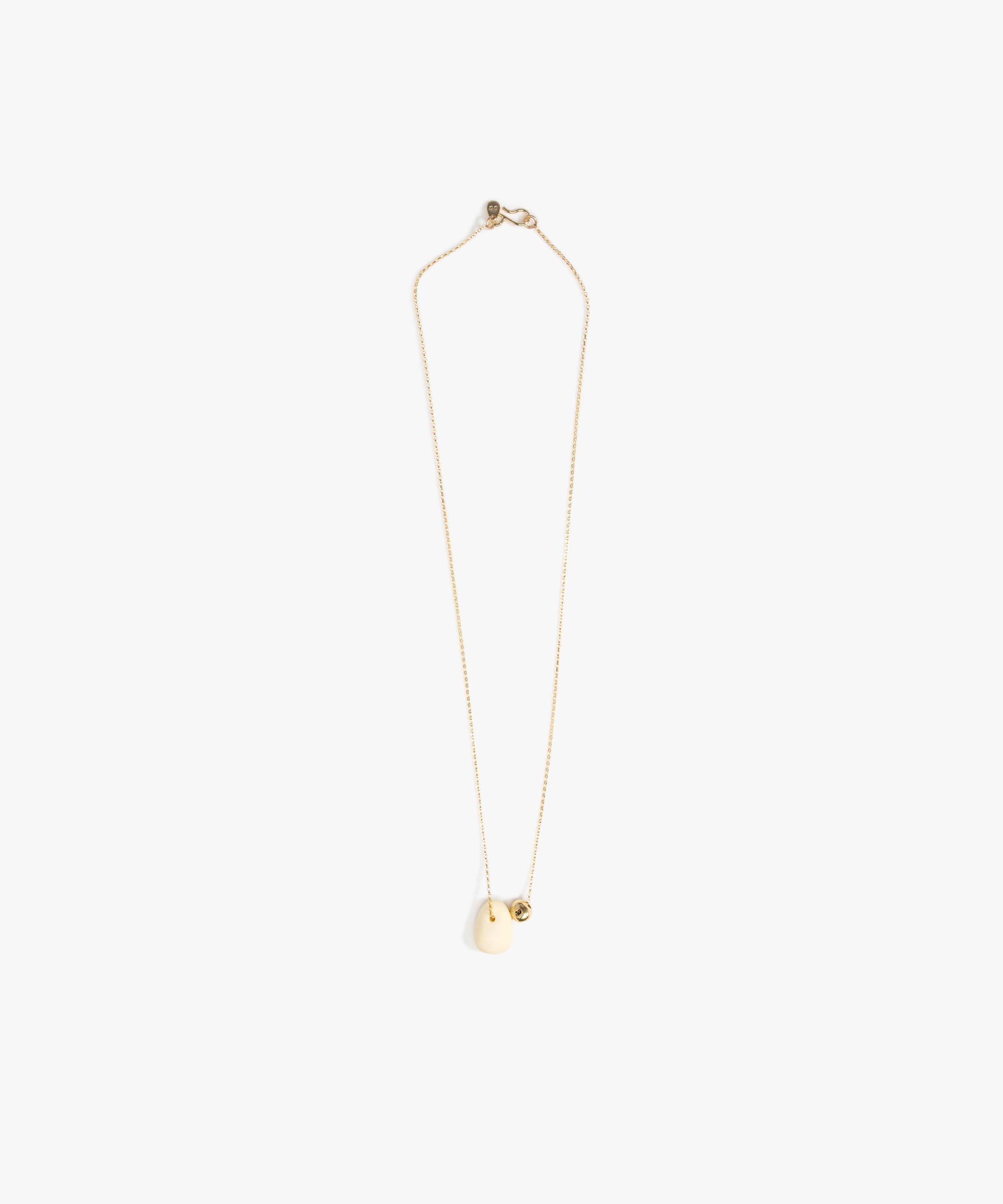 Dinosaur Designs Joie De Vivre Pendant in Cream Colour resin with Gold-Filled Material.