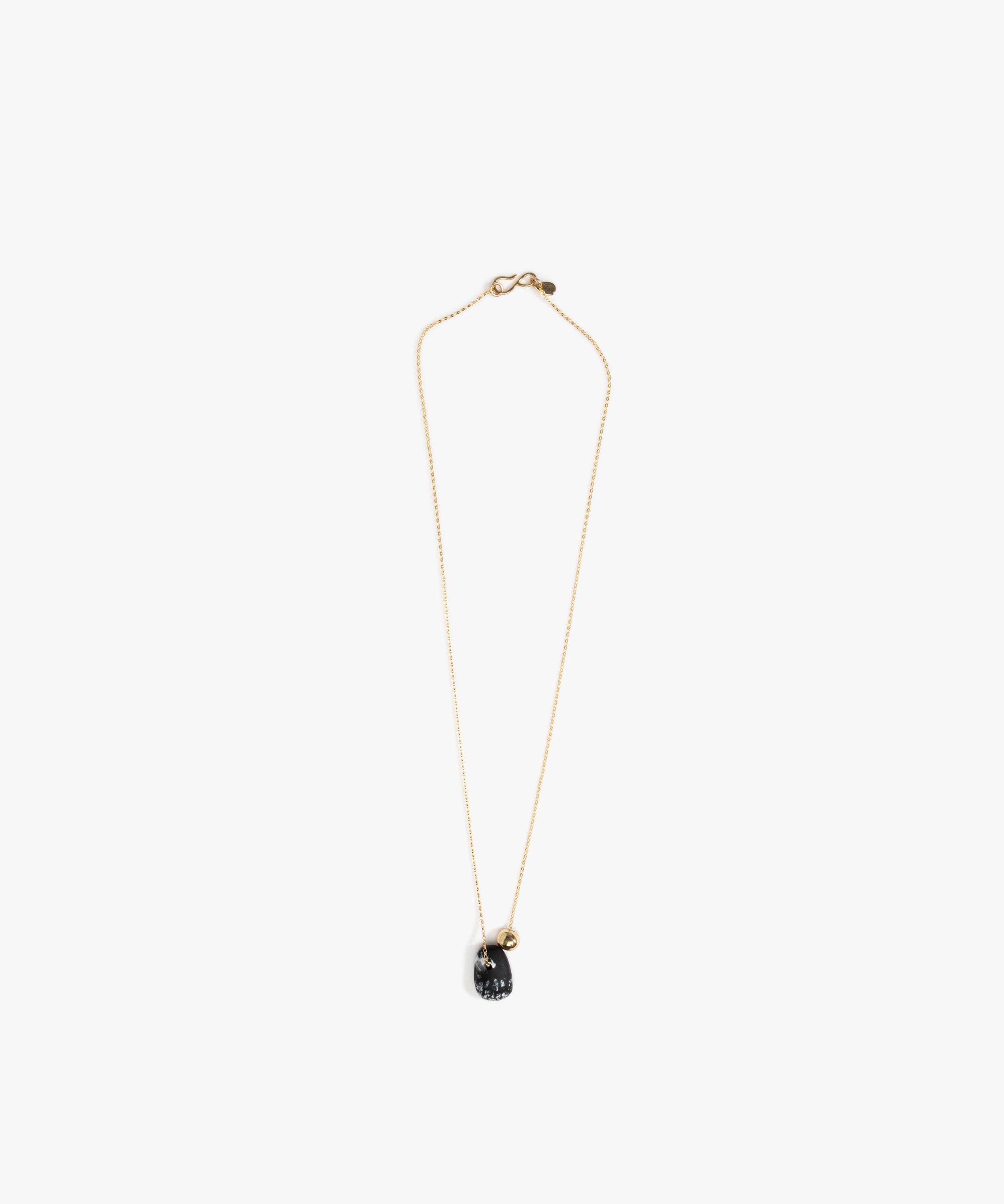 Dinosaur Designs Joie De Vivre Pendant in Black Marble Colour resin with Gold-Filled Material.