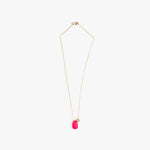 Dinosaur Designs Joie De Vivre Pendant in Flamingo Colour resin with Gold-Filled Material.