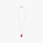 Dinosaur Designs Joie De Vivre Pendant Necklaces in Flamingo Colour resin with Gold-Filled Material