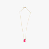 Dinosaur Designs Joie De Vivre Pendant Necklaces in Flamingo Colour resin with Gold-Filled Material