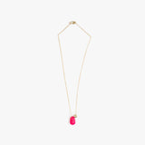 Dinosaur Designs Joie De Vivre Pendant Necklaces in Flamingo Colour resin with Gold-Filled Material