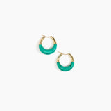 Dinosaur Designs Small Horn Hoop Earrings Earrings in Mineral Swirl Colour resin ..