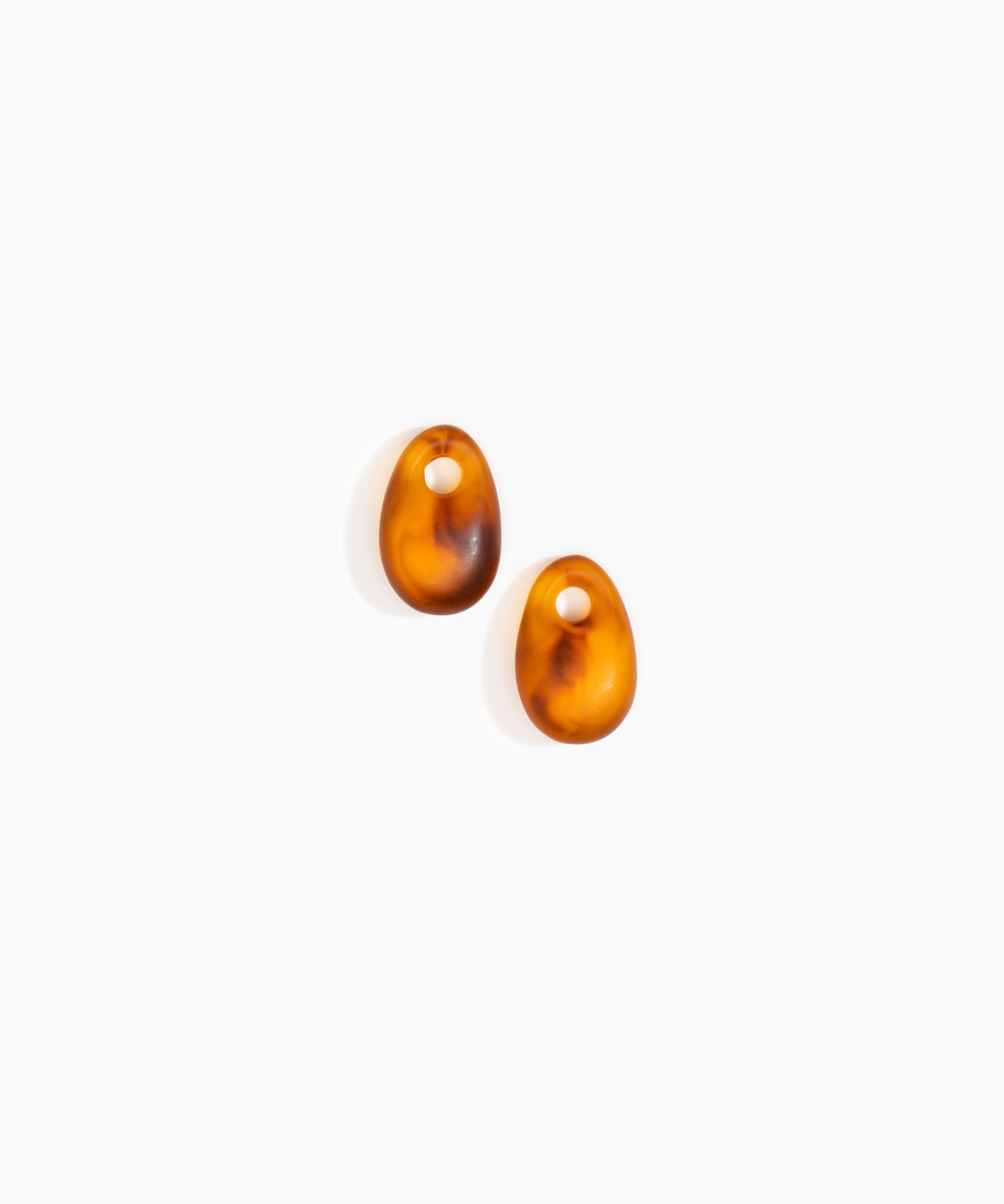 Dinosaur Designs Small Rock Beads in Tortoise Colour resin..