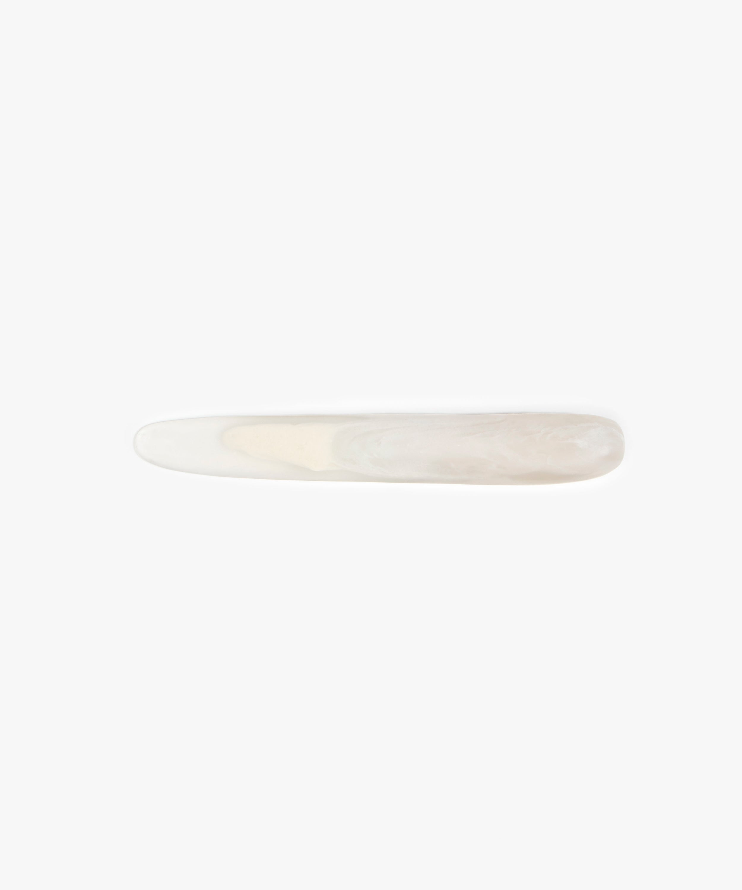 Dinosaur Designs Stone Cheese Knife in Chalk Swirl Colour resin.