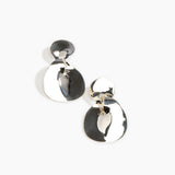 LO Collections Infinity Drop Earrings in Silver-Plated Brass Material...