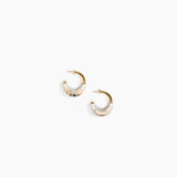 Dinosaur Designs Small Horn Earrings in Sandy Pearl Colour resin with Nano-Coated Brass Material.