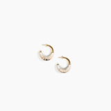 Dinosaur Designs Small Horn Earrings in Sandy Pearl Colour resin with Nano-Coated Brass Material..