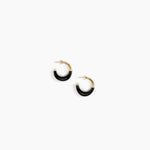 Dinosaur Designs Small Horn Earrings in Black Colour resin with Nano-Coated Brass Material.