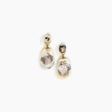 Dinosaur Designs Large River Rock Earrings in Sandy Pearl Colour resin with Studs Backing.
