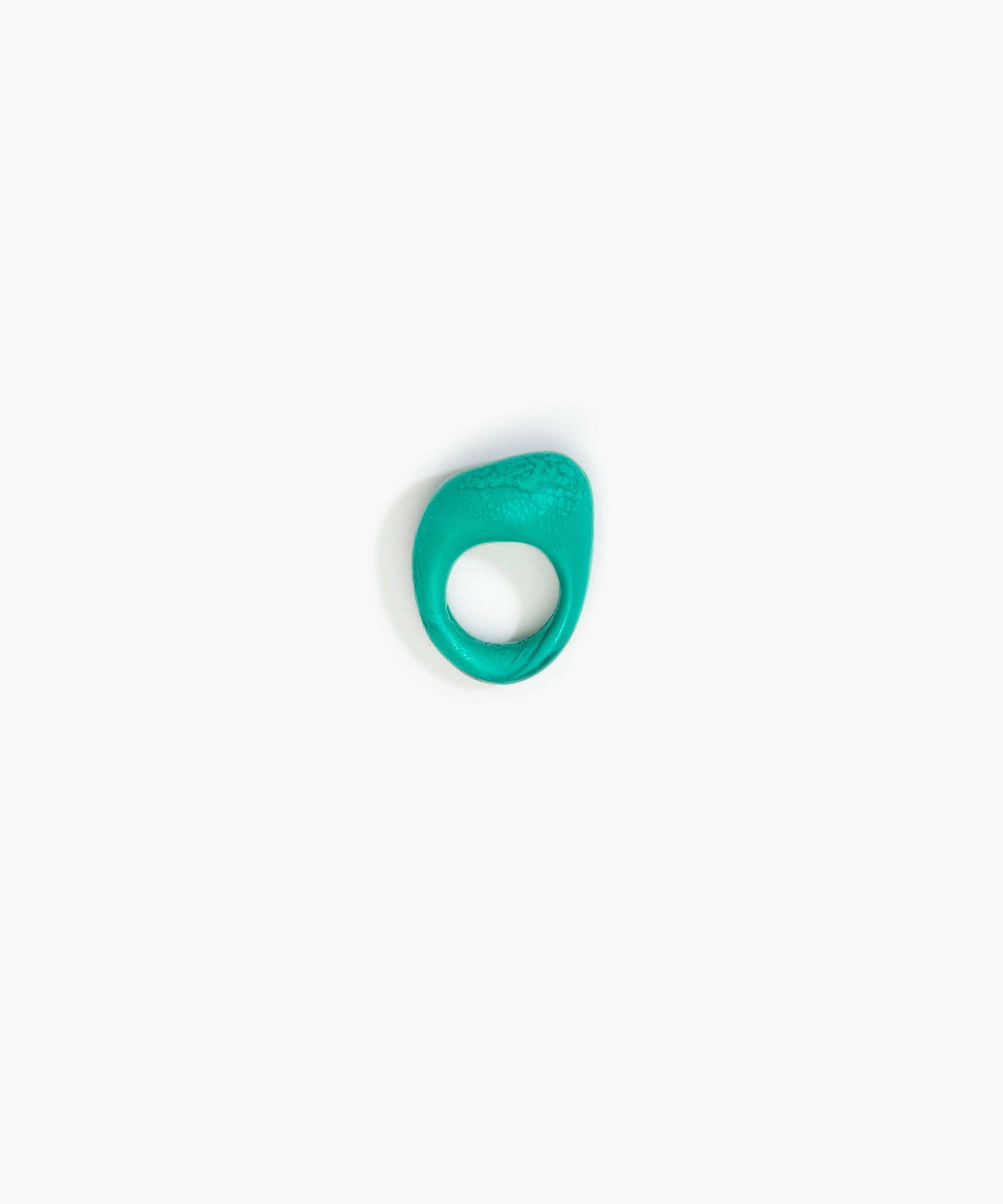 Dinosaur Designs Pebble Ring in Mineral Swirl Colour resin with Regular Fit.