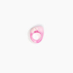 Dinosaur Designs Pebble Ring in Shell Pink Colour resin with Regular Fit