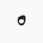 Dinosaur Designs Pebble Ring in Black Marble Colour resin with Regular Fit.