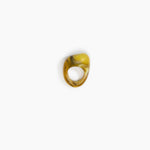 Dinosaur Designs Pebble Ring in Malachite Colour resin with Regular Fit..