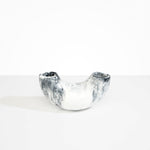 Dinosaur Designs Medium Horn Vase Vases in White Marble color resin 