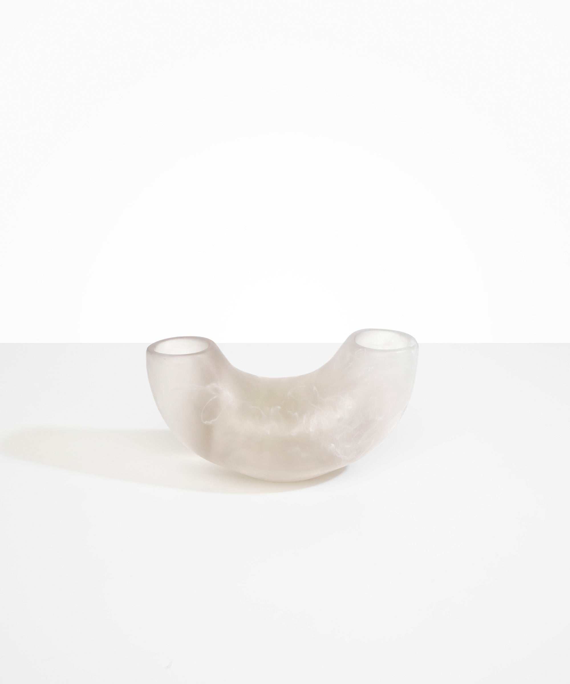 Dinosaur Designs Medium Horn Vase Vases in Frost color resin 