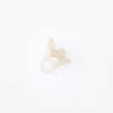 Dinosaur Designs Orchid Ring Rings in Chalk Swirl color resin with Regular Fit