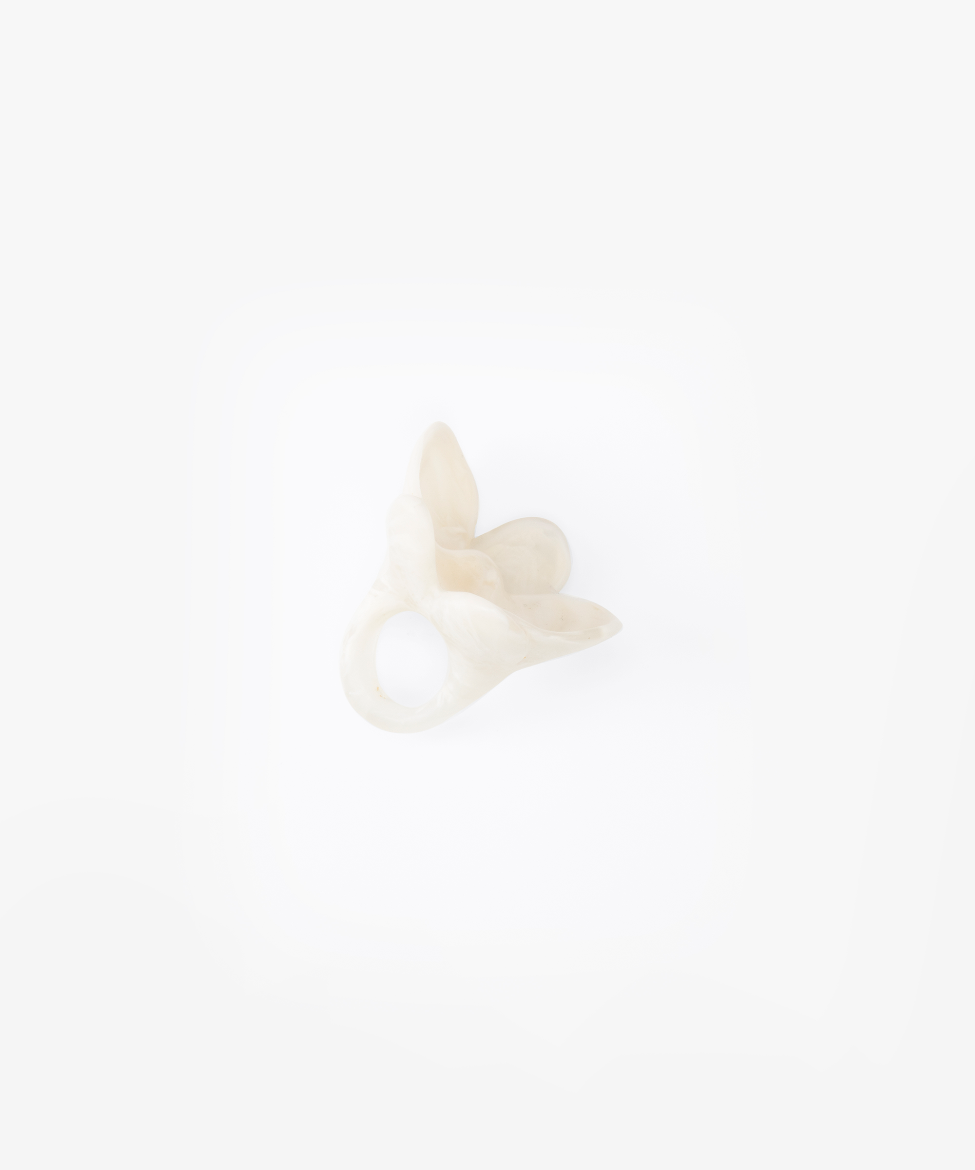 Dinosaur Designs Orchid Ring Rings in Chalk Swirl color resin with Regular Fit
