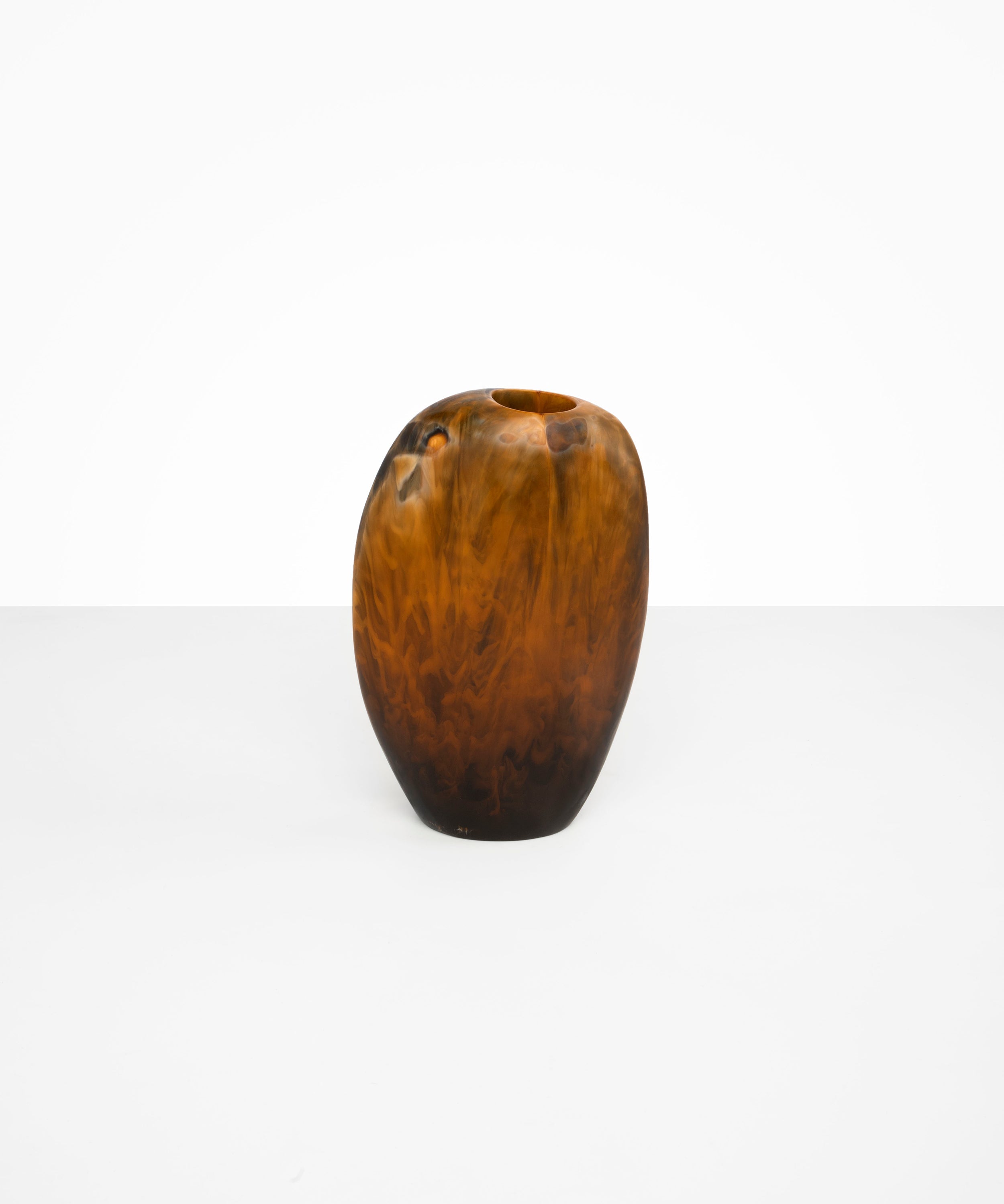 Dinosaur Designs Bold Skipping Stone Vase Vases in Dark Horn color resin