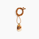 Dinosaur Designs River Rock Pendant on Leather in Light Horn color resin