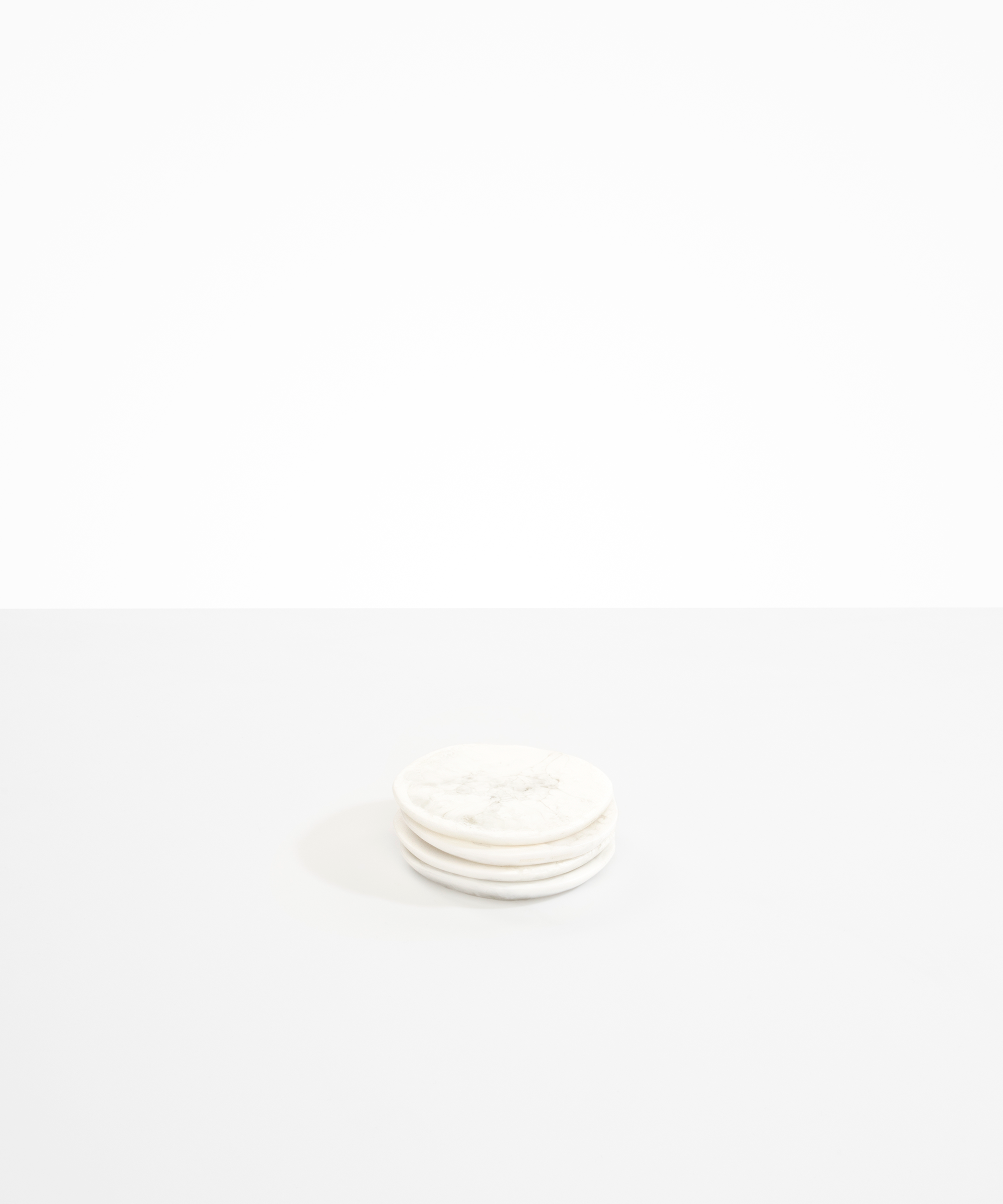 Dinosaur Designs Boulder Coaster Coasters in Snow Swirl Colour resin.