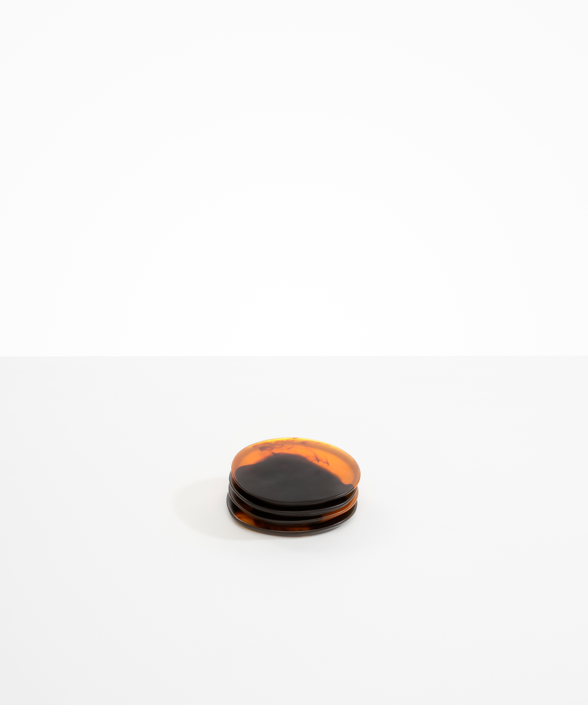 Dinosaur Designs Boulder Coaster Coasters in Tortoise Colour resin.