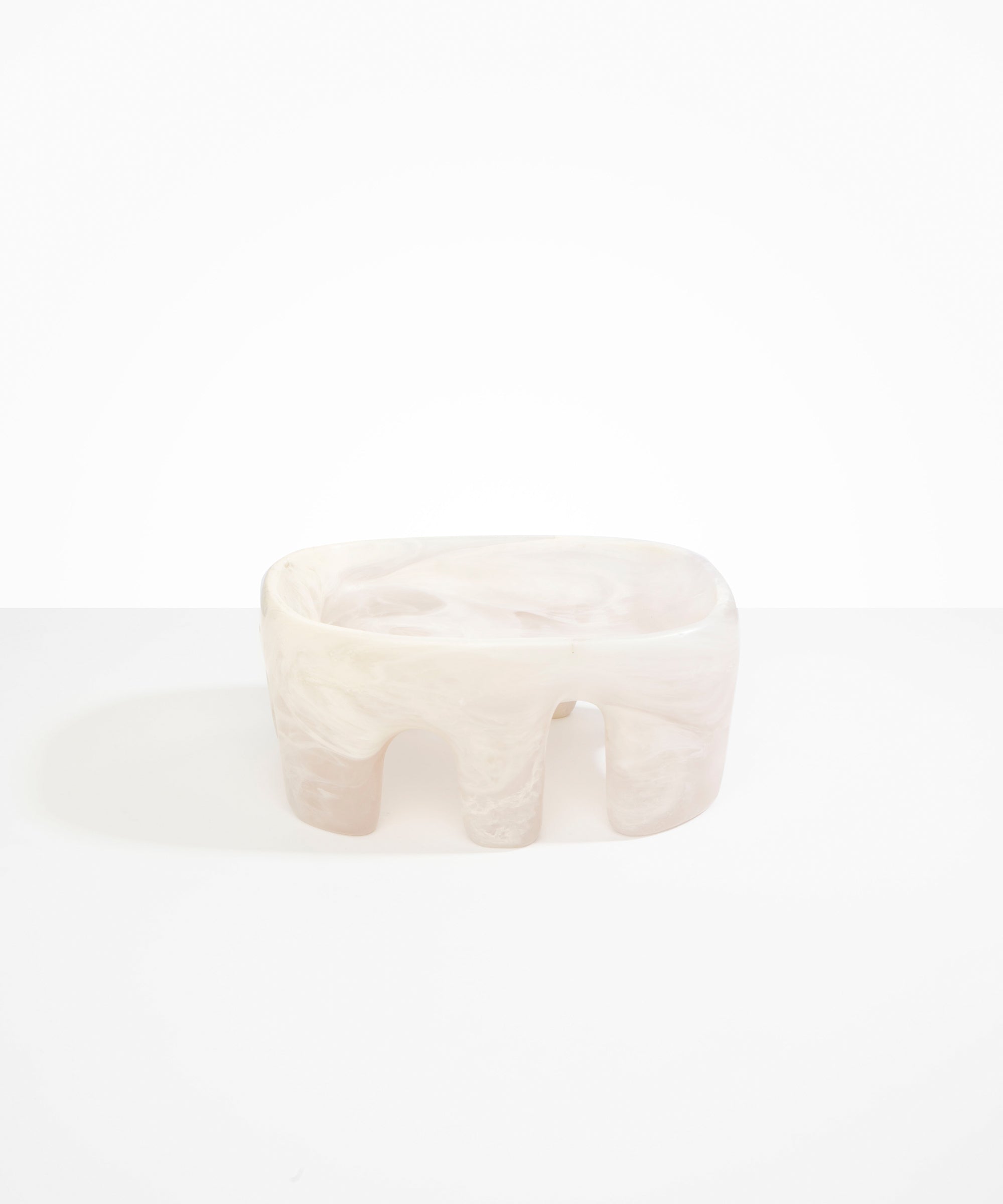 Dinosaur Designs Large Branch Bowl in Chalk Swirl Colour resin..
