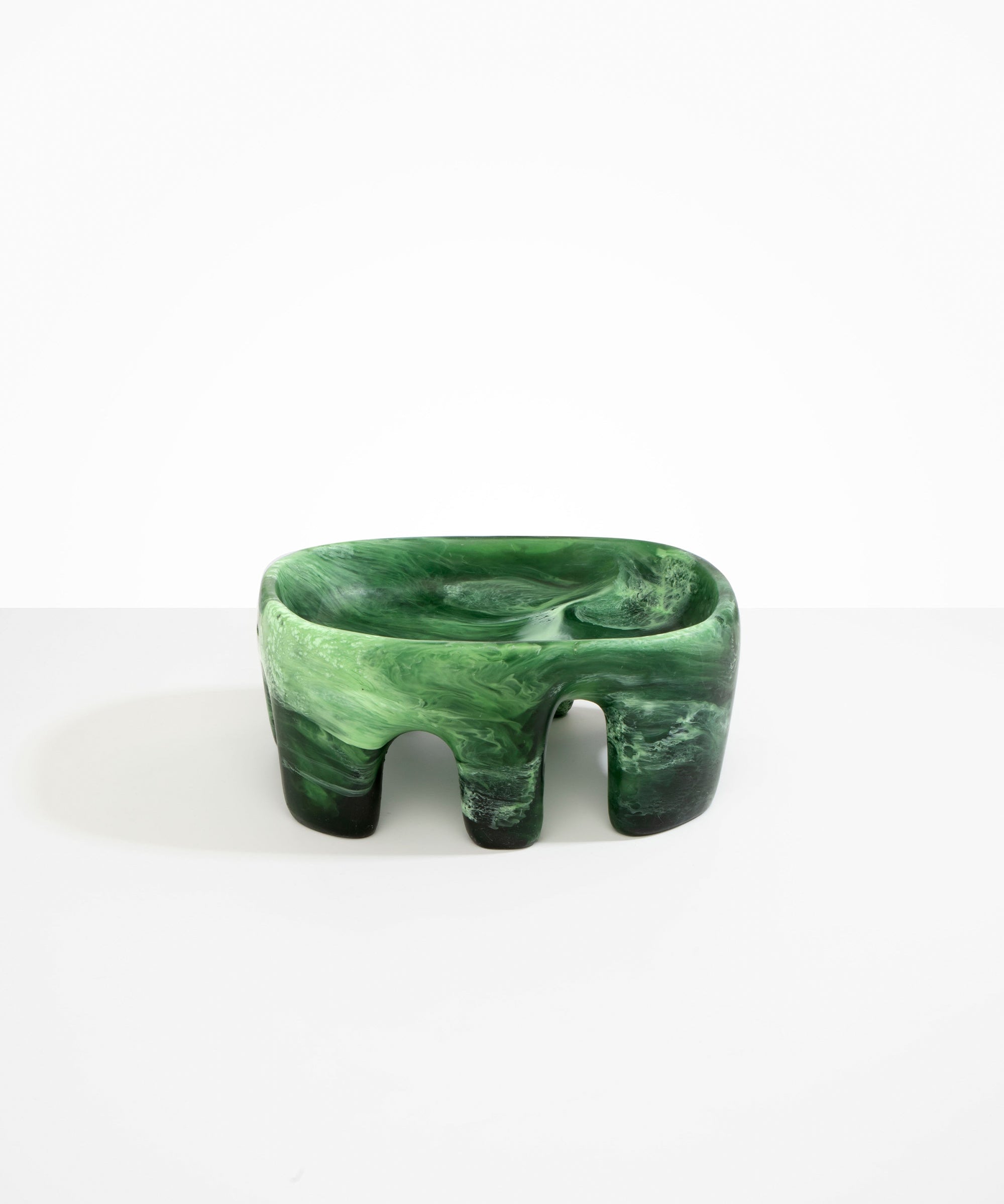 Dinosaur Designs Large Branch Bowl in Moss color resin