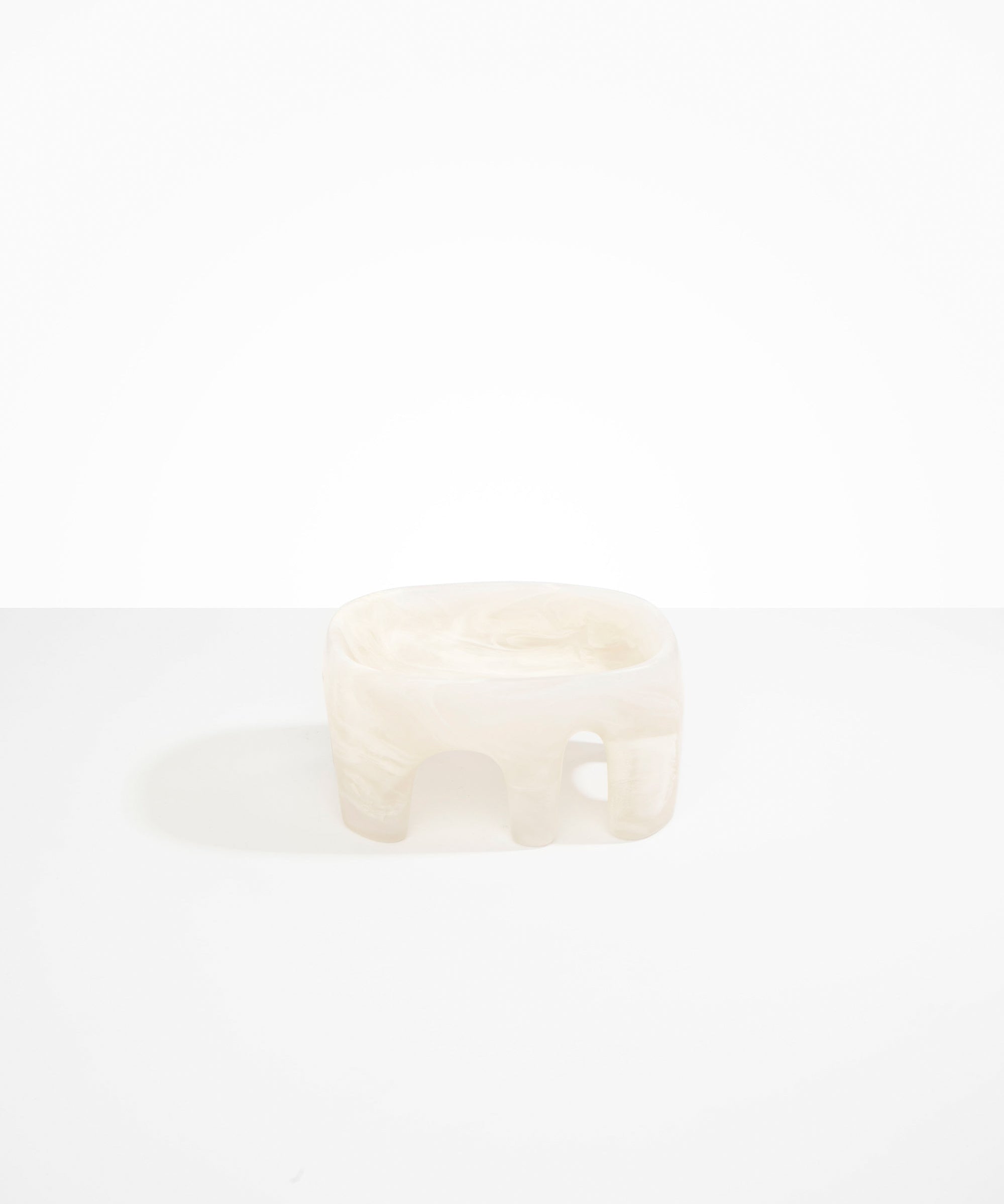 Dinosaur Designs Medium Branch Bowl in Chalk Swirl color resin