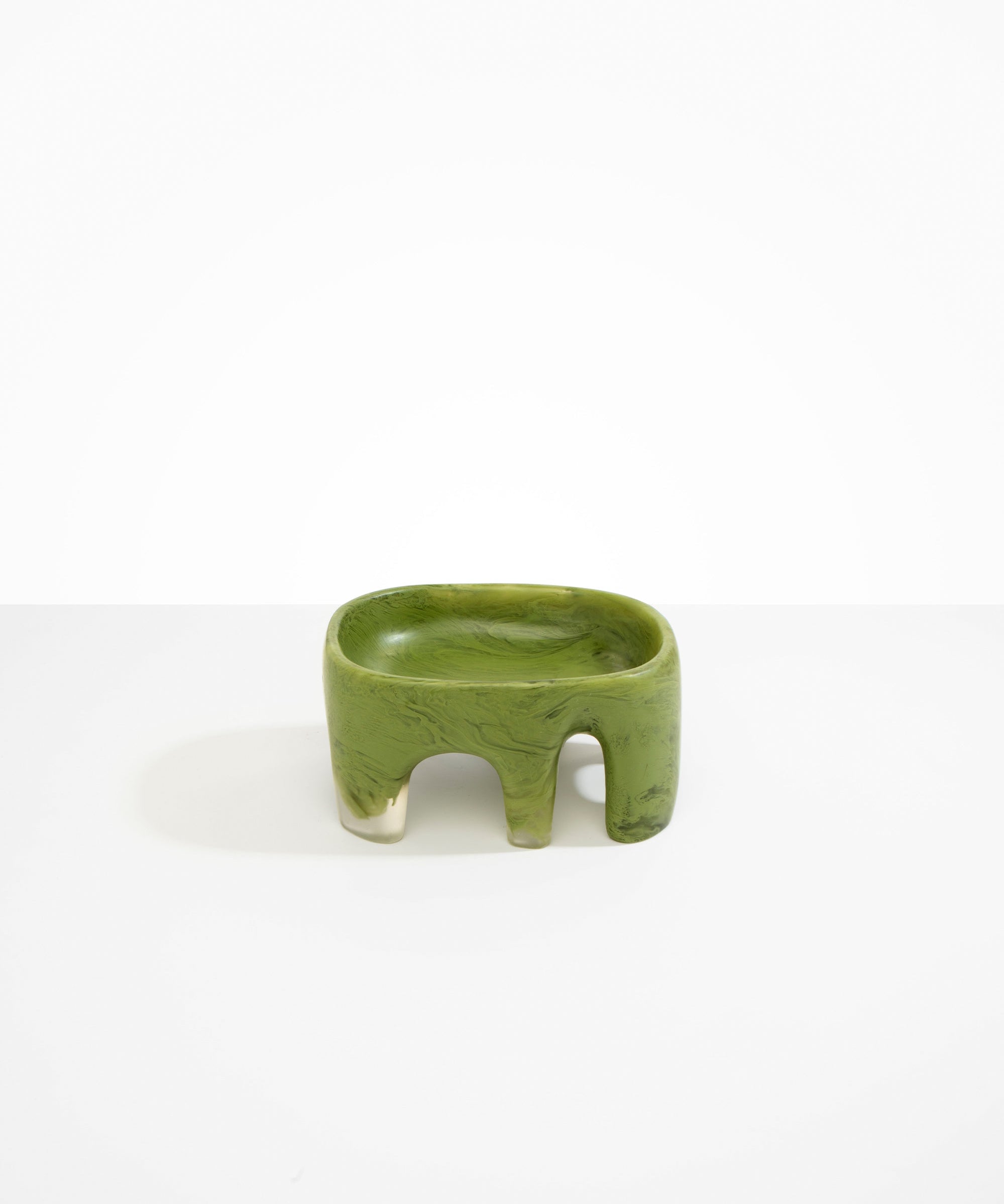 Dinosaur Designs Medium Branch Bowl in Olive Colour resin..
