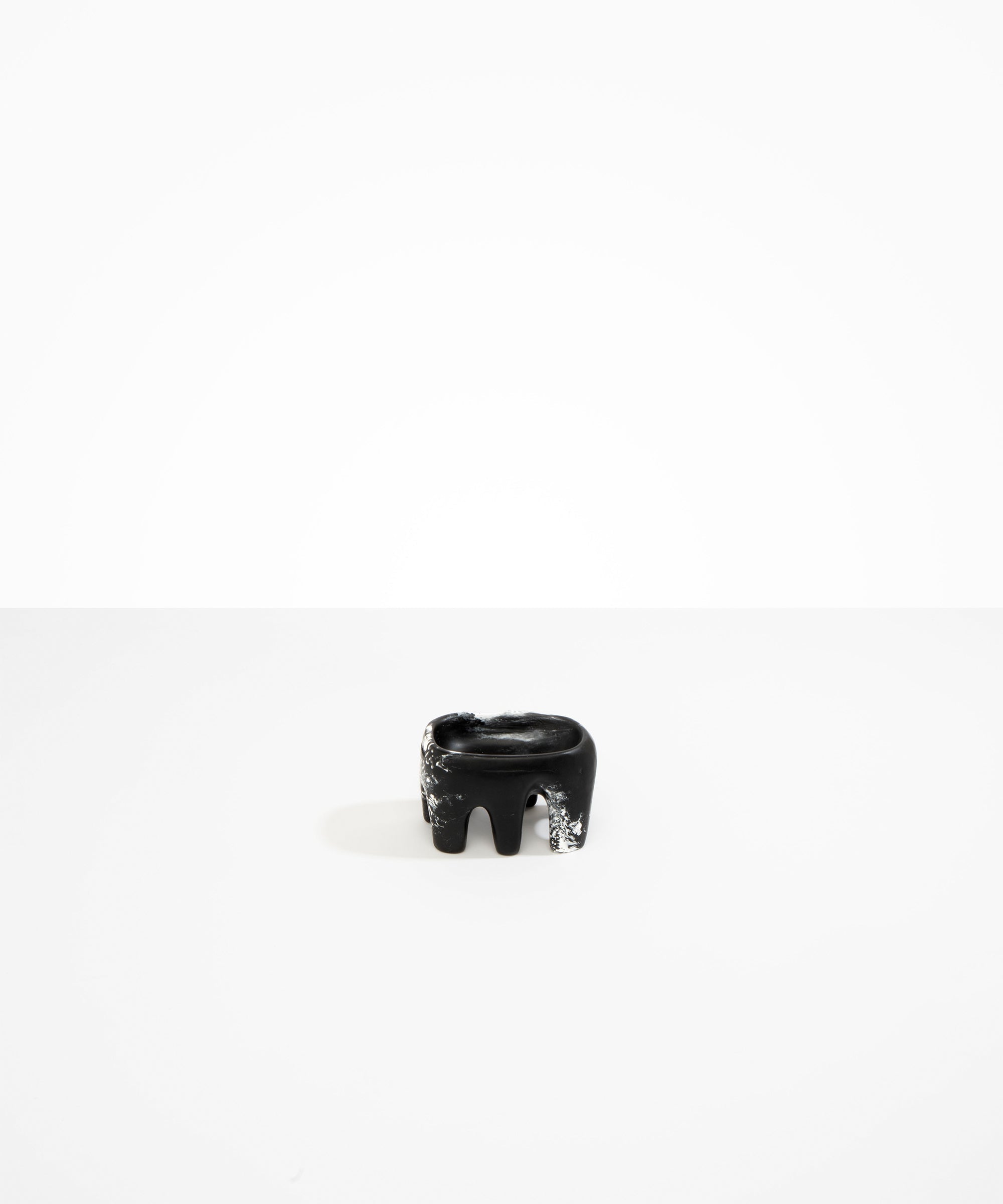 Dinosaur Designs Small Branch Bowl in Black Marble Colour resin