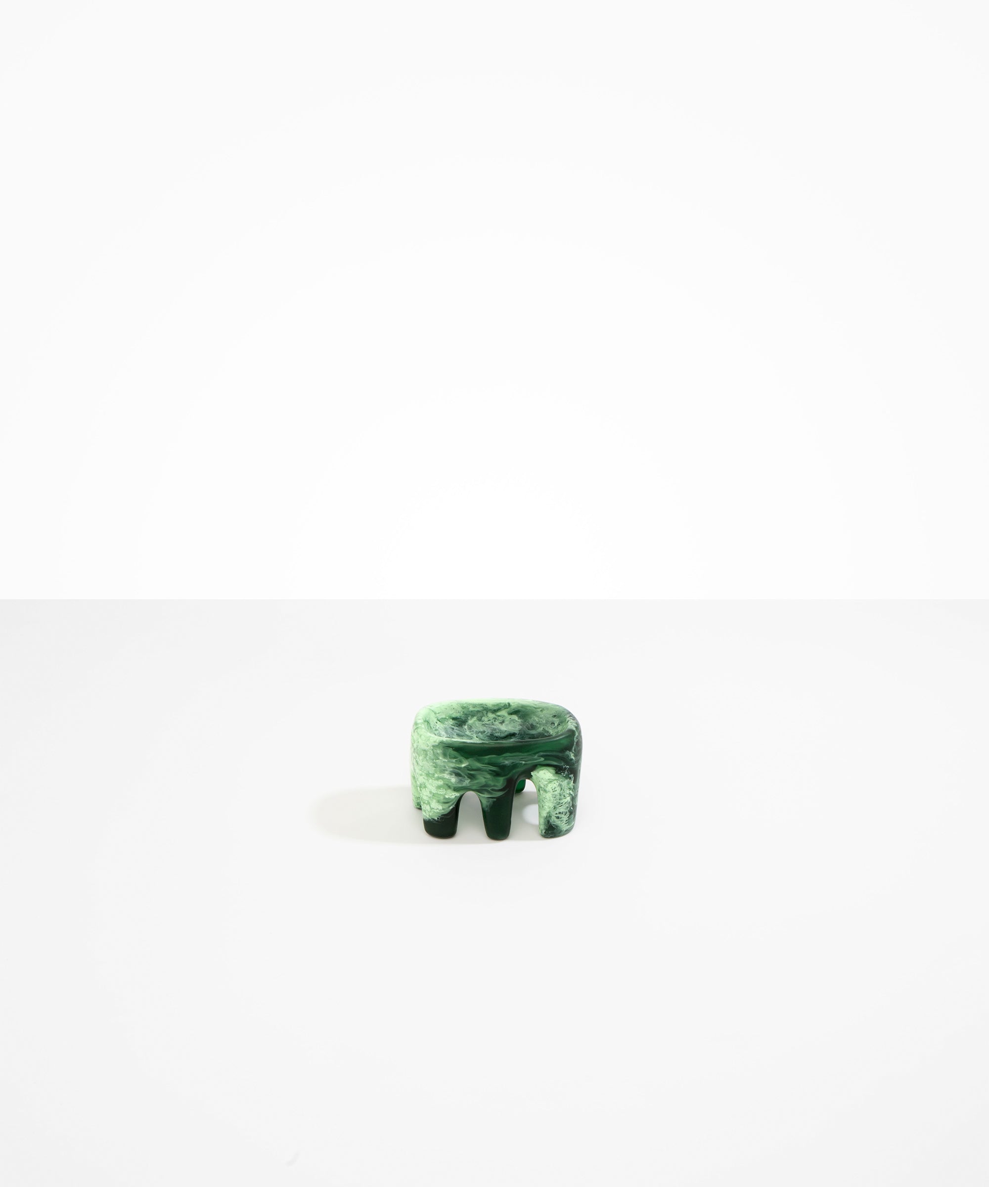 Dinosaur Designs Small Branch Bowl in Moss color resin