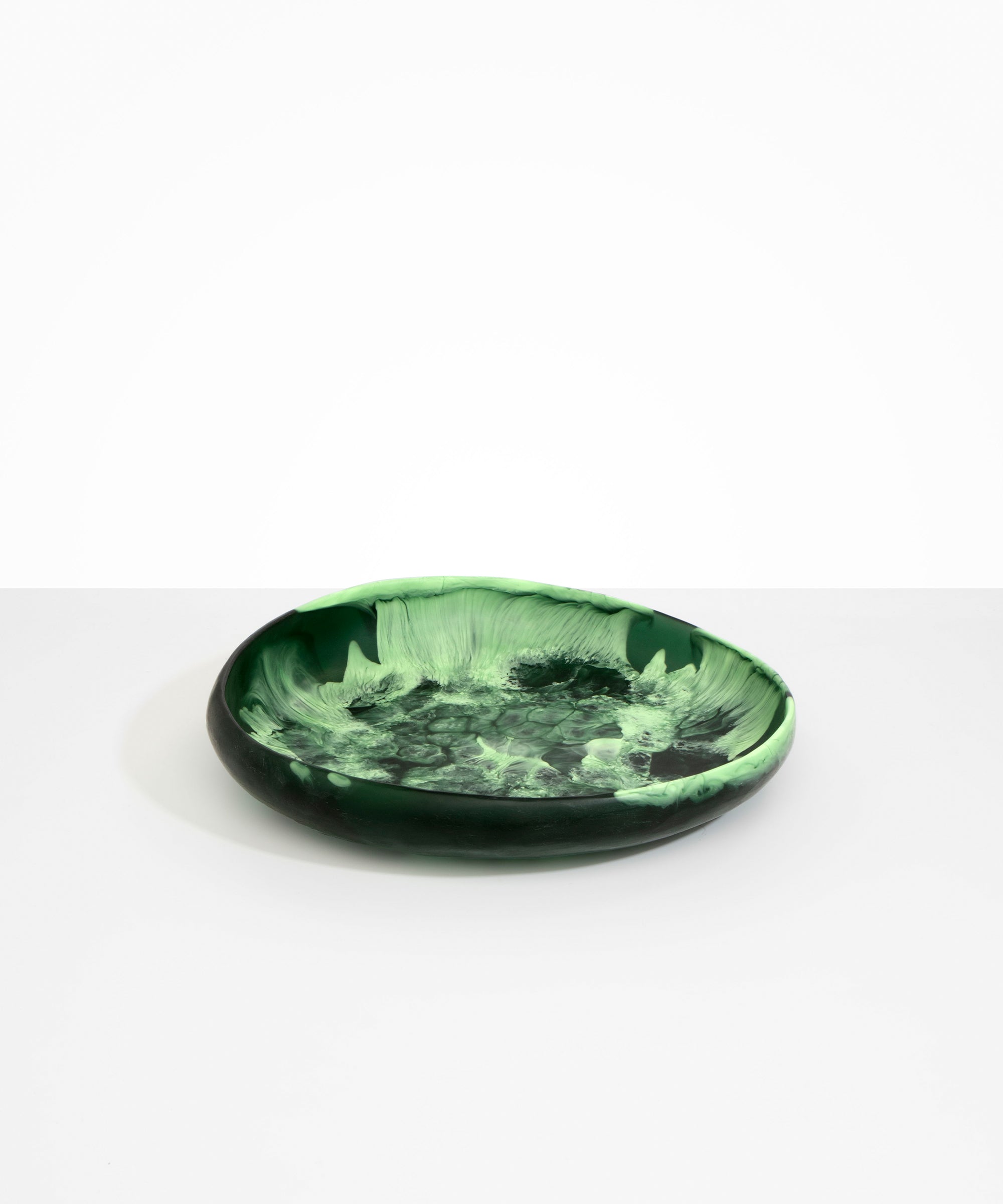 Dinosaur Designs Large Earth Bowl in Moss Colour resin.